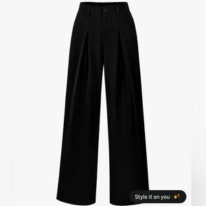 Cider Wide-Leg Tailored Trousers – Black – NWT – Size L